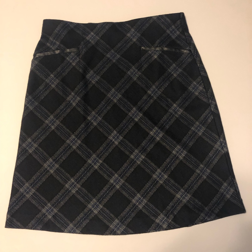 Roz & Ali plaid pencil skirt-M
